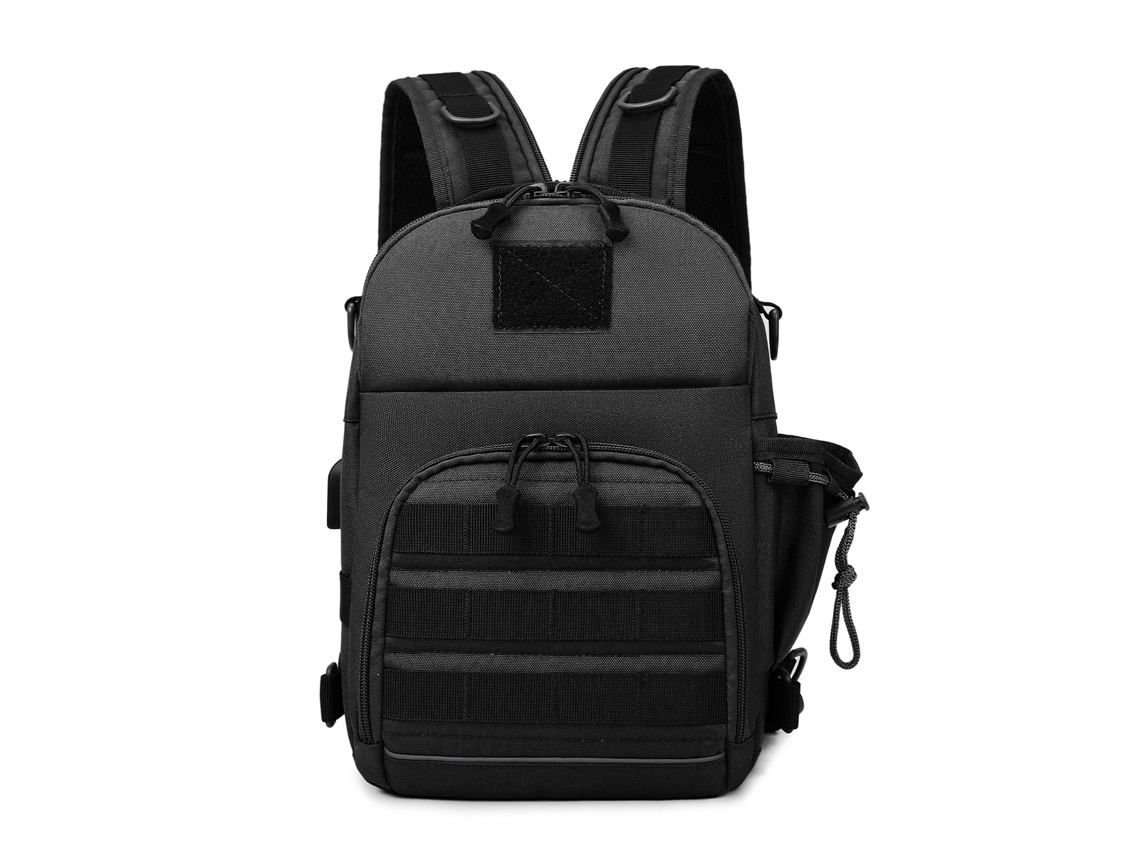 Mochila Con Puerto De Carga Usb, Bolso Bandolera Multifuncional Para Senderismo, Camping Y Pesca, Para Hombres Y Mujeres.