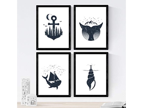 Set de 4 Láminas NACNIC Mar (A3)