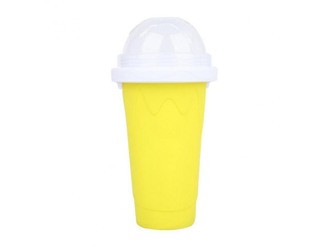 2026da-hacer Slushy En Segundos Taza De Smoothies De Silicona De Doble Capa Ecoamigable Para Hogar Amarillo