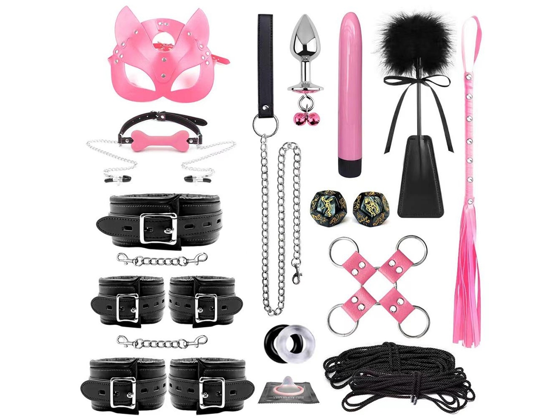 Conjunto Sm De 22 Piezas Para Parejas Adultos Juego De Atar Piel Pu