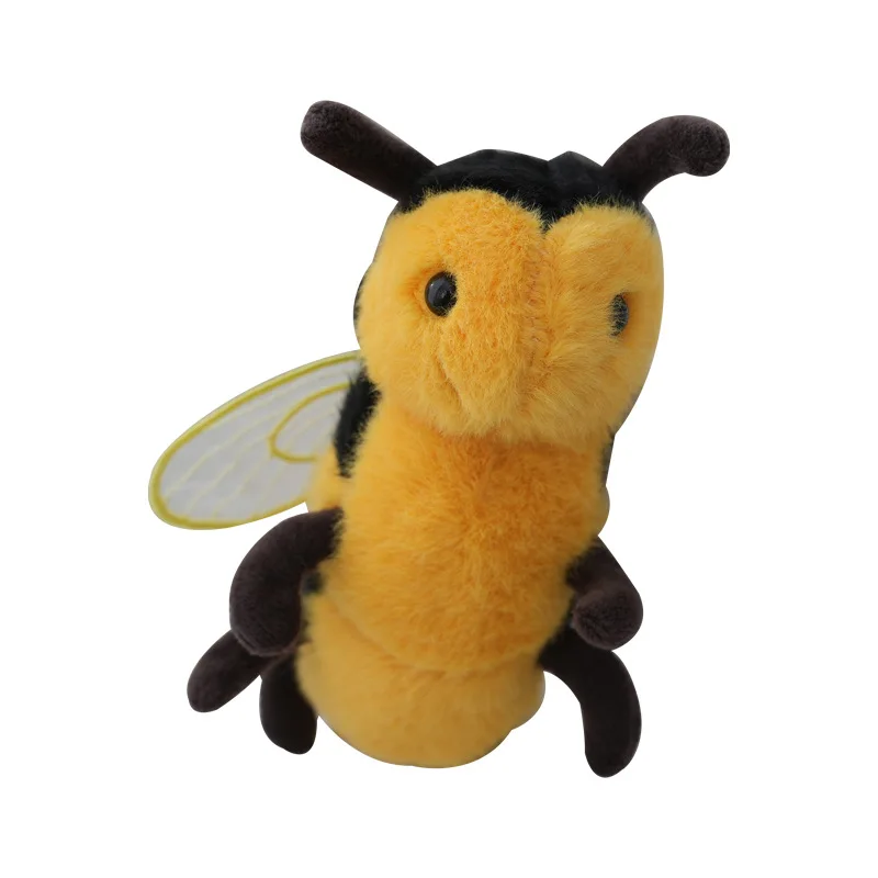 Llavero de abeja de peluche suave, lindo juguete de mascota de dibujos animados