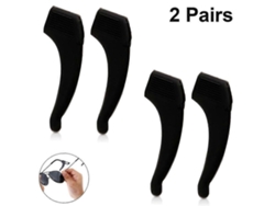Protectores de orejas antideslizantes de silicona, 2 pares, aptos para gafas de adultos y niños, accesorios para gafas, gancho para colgar GOKOCO