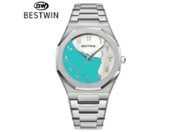 Reloj De Hombre (blanco Tiffany Blue) Con Esfera De Nácar
