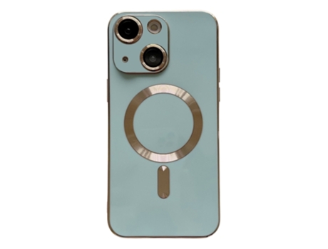 Lente para Telefono Mobile Phone Cases Magsafe Plating With para iPhone 14 Plus Piel Sintética Verde