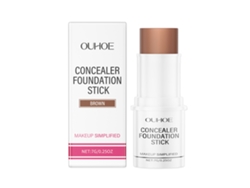 Brocha para corrector y base de maquillaje, marrón