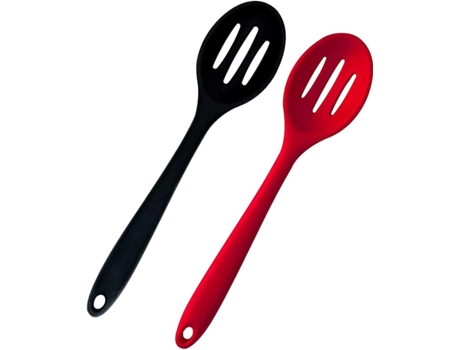 uds cucharas antiadherentes de silicona para mezclar y ranuradas, resistente al calor, juego de cucharas para hornear de diseño higiénico