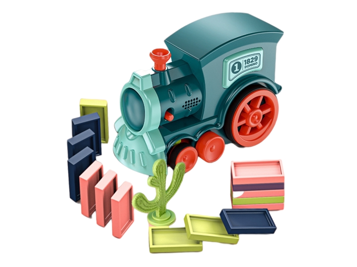 2026-set De Trenes De Dominó Eléctrico 60 Piezas Juguete De Apilar Automático Para Niños Regalo Para Niñas Y Niños