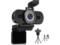 Cámara web 1080p con micrófono USB, Plug and Play, para PC/Mac, videollamadas, reuniones, juegos, cursos en línea, Black Yizhood