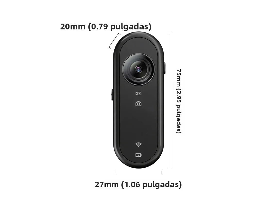 Cámara de acción multifuncional 4K con wifi, resistente al agua, lente gran angular de 120°, soporte magnético y grabación en bucle. Mdug