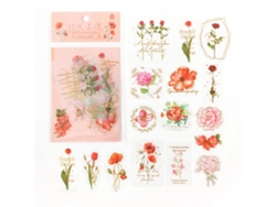 30 pegatinas de flores, únicas, exquisitas, estéticas, de moda, para diario, cuaderno, románticas.