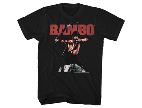 Camisa ROCKINSTONE Rambo negra con arco y flecha (Algodón - L)