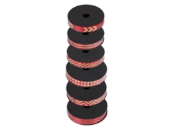 Cinta Decorativa Elegante, Brillante Y Flexible - Accesorios Para Manualidades Para Fiestas, Bodas Y Cumpleaños - Rojo Y Dorado