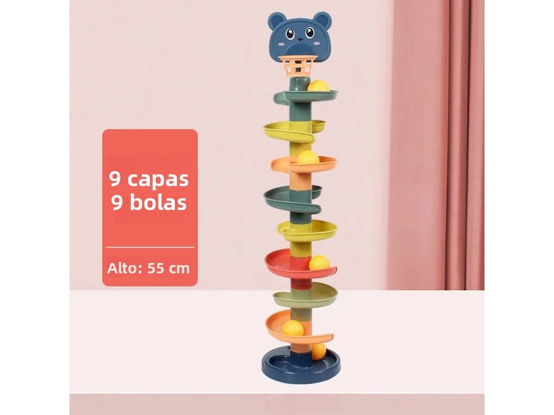 Juguete infantil con pista de bolas rodantes (9 capas) para desarrollar habilidades manuales y la educación infantil temprana.