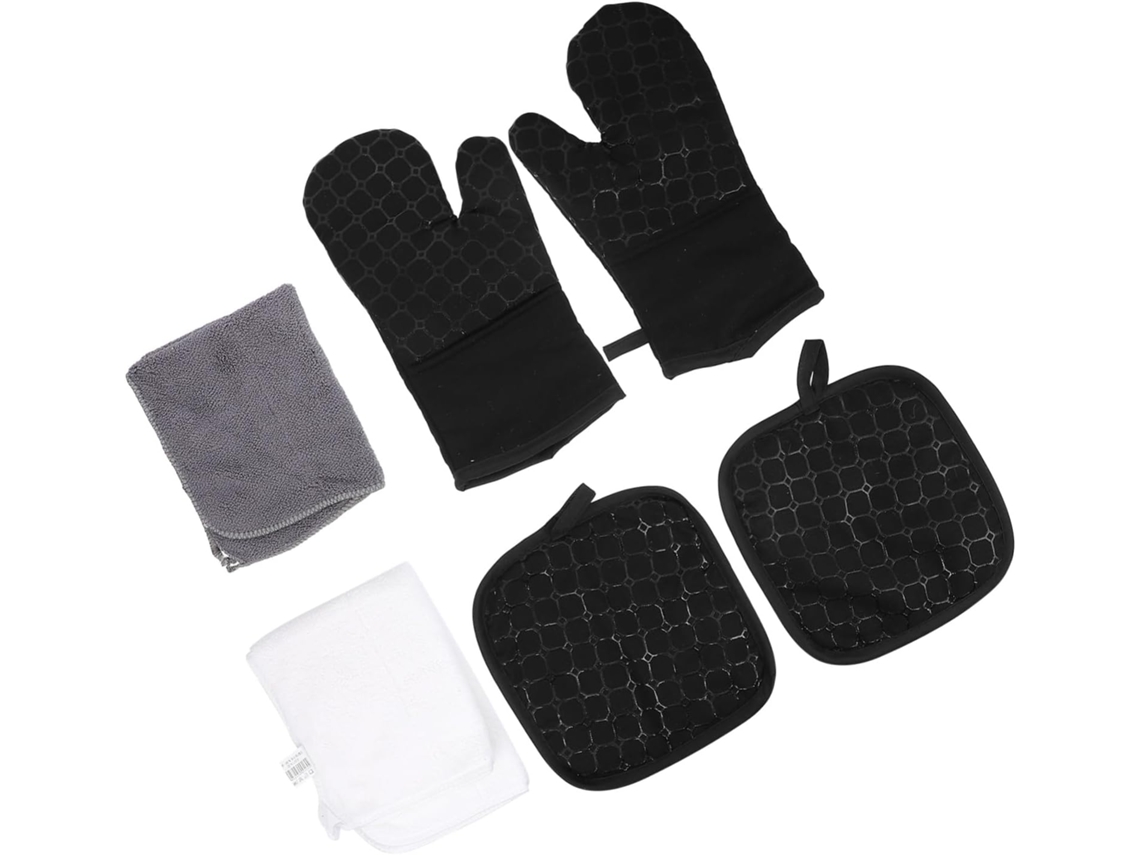 Juegos, Té, Pp, Cocina, 2 Juegos De Guantes De Horno Resistentes Al Calor Y Alfombrillas Antideslizantes Para Cocina