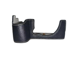 Estuche de piel sintética con textura de búfalo compatible con Fujifilm X S10, estuche de cámara de medio cuerpo con ranura para batería Facpoet