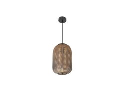 Lámpara Colgante Trikala Negro/cuero Envejecido 1xe27 (60145xø26x26cm)