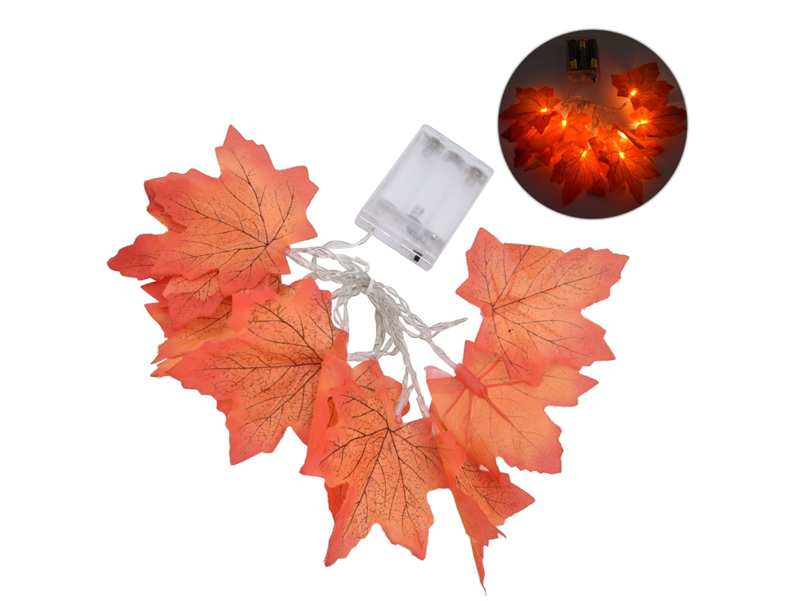 Cadena de luces LED para interiores y exteriores con 10 LED, luz cálida y elegante, funciona con pilas.