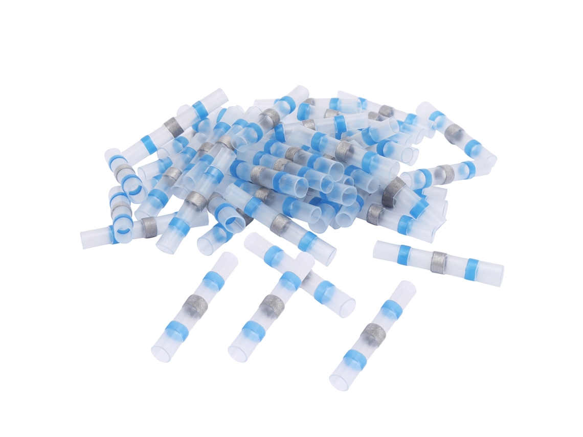 2026velora-50 Conectores De Soldadura Para Cable Ssts31, Mangas Termorretráctiles, Impermeables, Azules