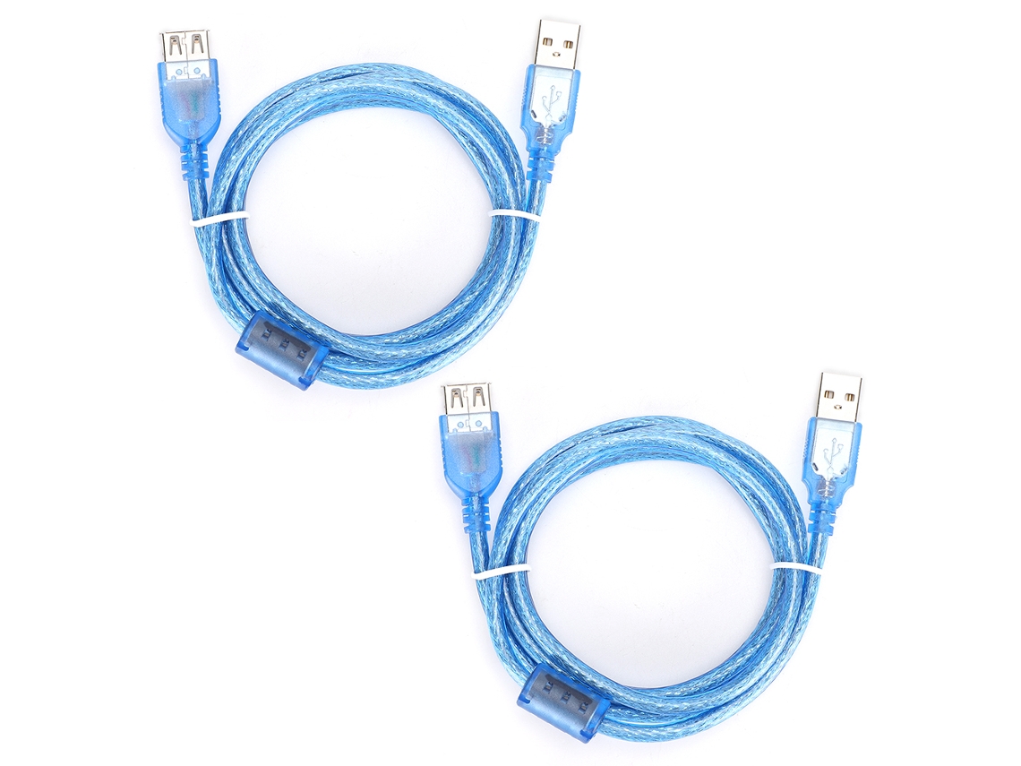 2pcs Cabo De Extensão Usb 2.0 Macho Para Fêmea 1,5m Alta Qualidade Plug And Play