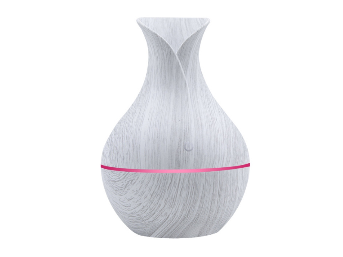 Máquina De Aromaterapia En Jarrón De Madera Blanca Con Vetas*