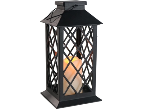 Linterna de vela decorativa para jardín al aire libre de 11 con vela LED sin llama, luz LED y vela de plástico, lámpara de mesa o colgante