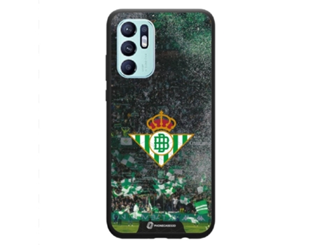 Funda Móvil Oficial Real Betis Fc para Oppo Reno 6 PHONECASES3D Piel Sintética Negro