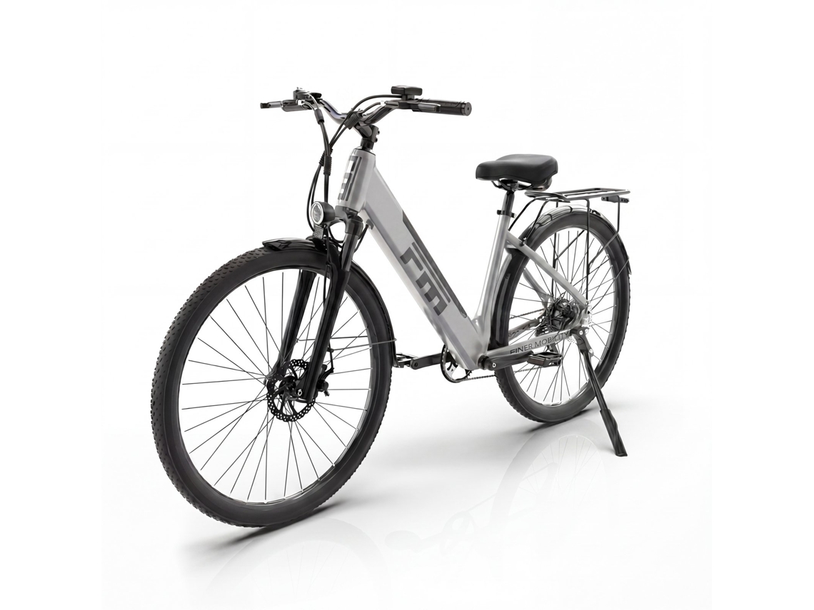 Bicicleta eléctrica FM M2 Plus, motor de 250 W, batería extraíble de 36 V y 16,5 Ah.