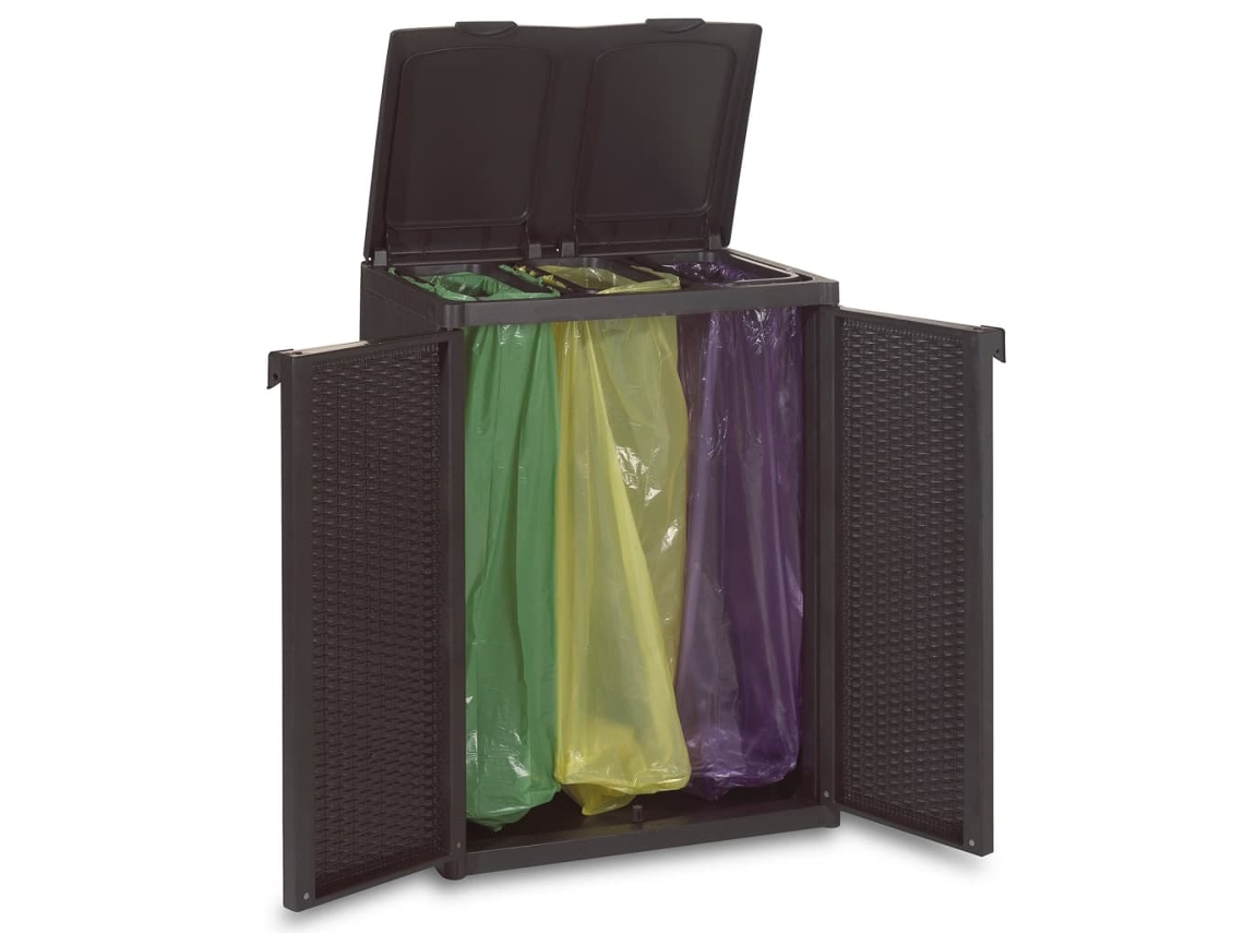 vidaxl Estuche para armas de 2 piezas, negro, 65x45x88 cm, PP