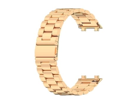 Correa para reloj Oppo 2, banda de reloj de tres cuentas de acero inoxidable de oro rosa de 42mm VENISYMLIS