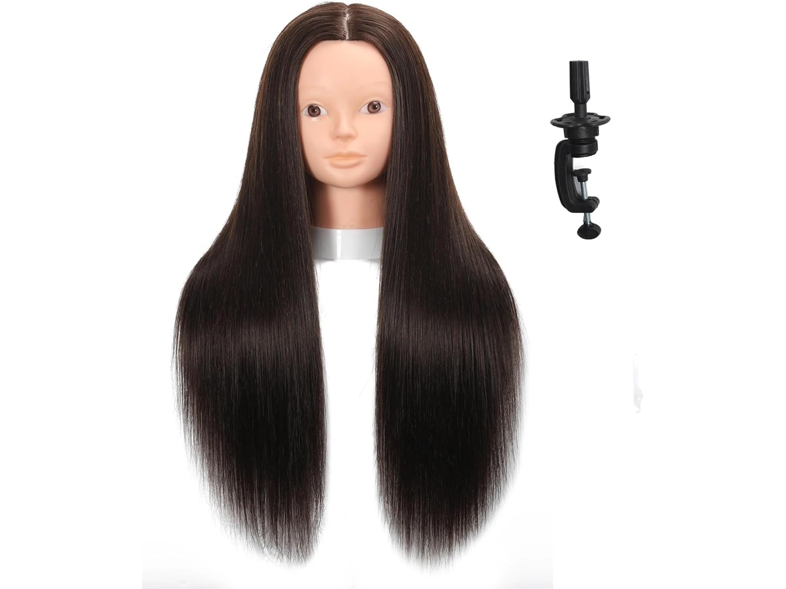Cabeza De Maniquí, 80% Cabello Humano, 66 Cm, Para Peinado Y Maquillaje.