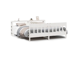 Maison Exclusive - Cama Sin Colchón Madera Maciza De Pino Blanca 180x200 Cm