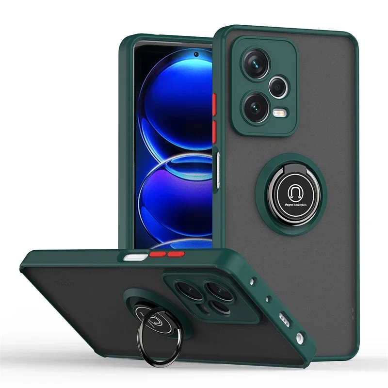 (verde, Redmi Note 12) Funda Para Teléfono, Soporte De Anillo Magnético, Antideslizante, Resistente A Caídas.