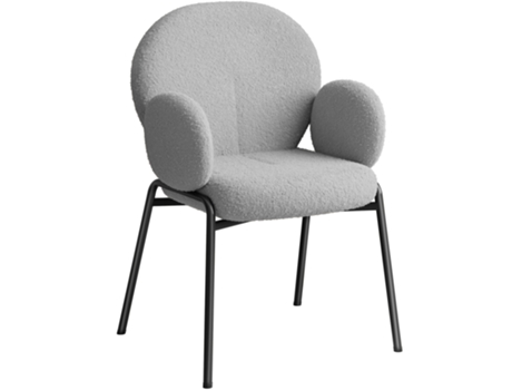 Silla Scandi tapizada, tela Bouclé TECTAKE