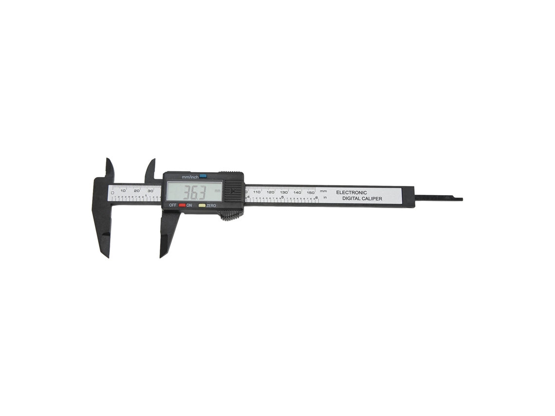 Calibrador Electrónico Digital De Fibra De Carbono De 0-150 Mm Con Pantalla Lcd, Conversión De Pulgadas A Milímetros, Medición Precisa De 0,1 Mm/0,01 Pulgadas.