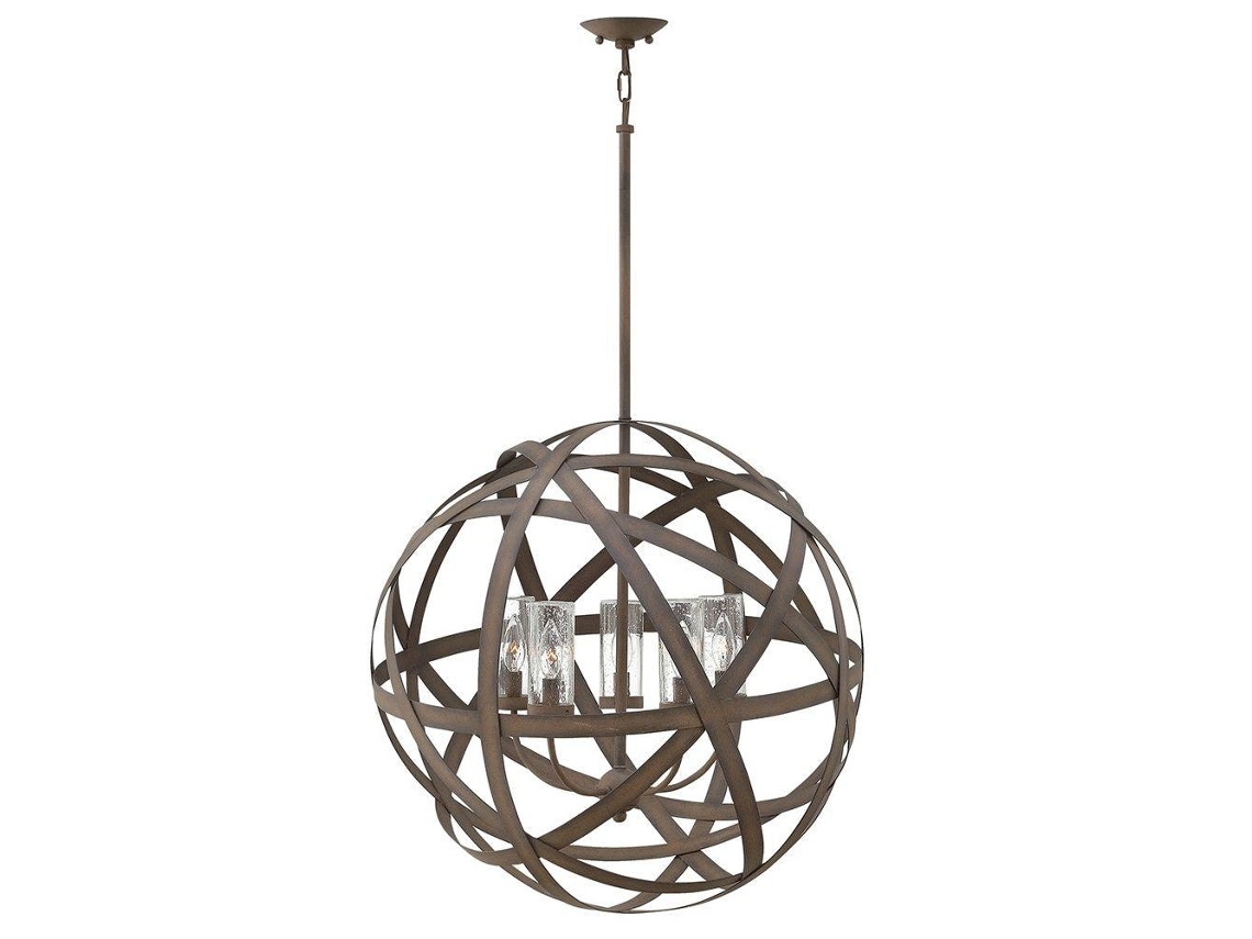 Luz de techo al aire libre HINKLEY (HK-Carson-5p) Carson Steel E14 5 Bulbos