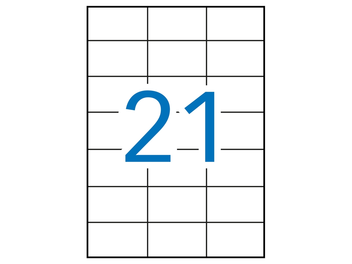 Etiquetas Adhesivas Láser para A4 APLI (Blanco - 70 X 42,4 mm)