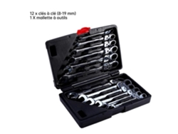 Conjunto de Herramientas de Llave de Trinquete Bel Llaves de Trinquete Flexibles Herramienta de Reparación de Garaje 8-19 mm -32 HURRISE