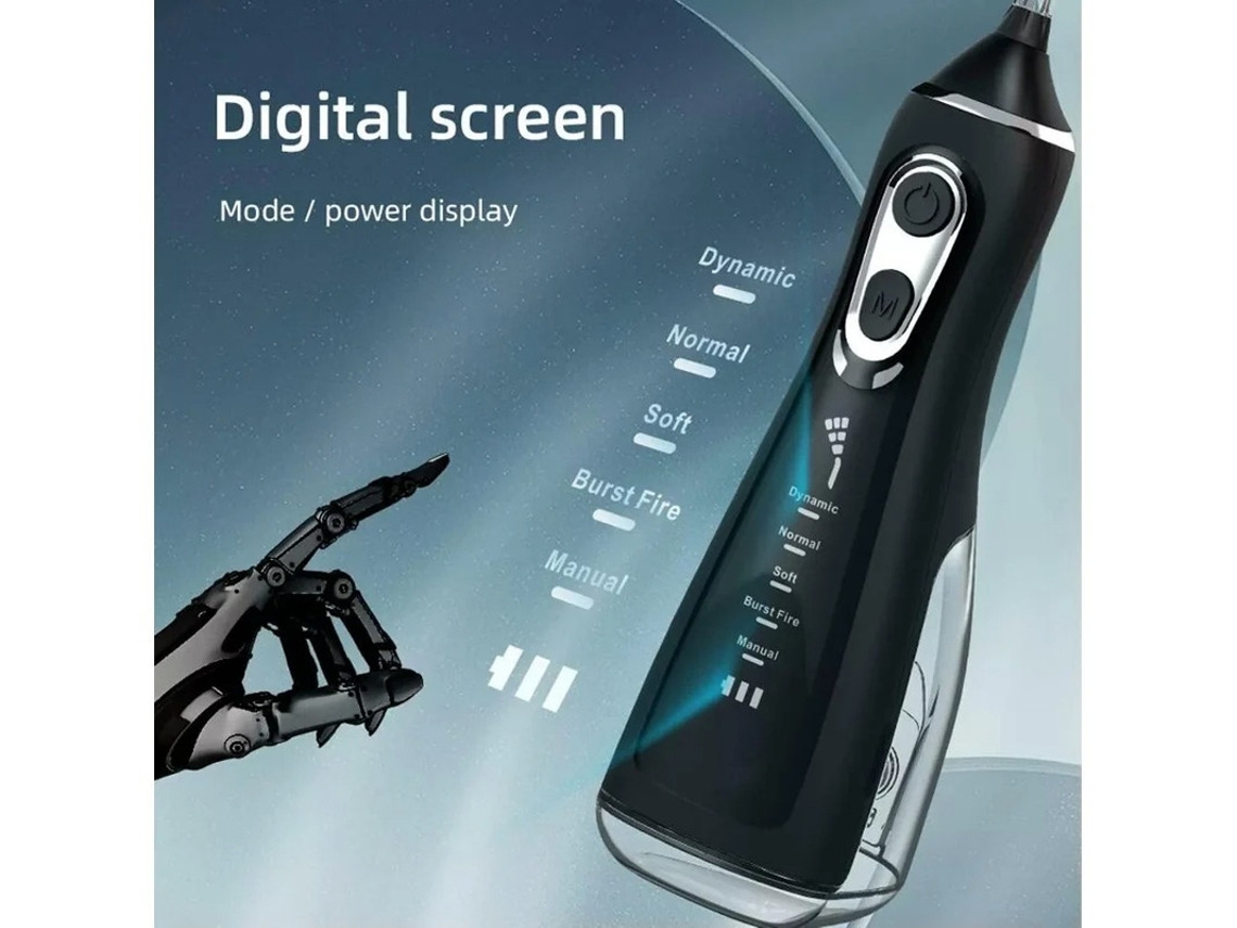 Irrigador bucal Yizhood, limpiador dental inalámbrico con 4 modos