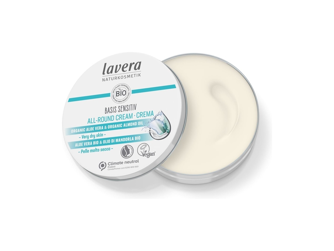 Crema Corporal LAVERA para Rostro y Cuerpo Basis Sensitiv (150 ml)