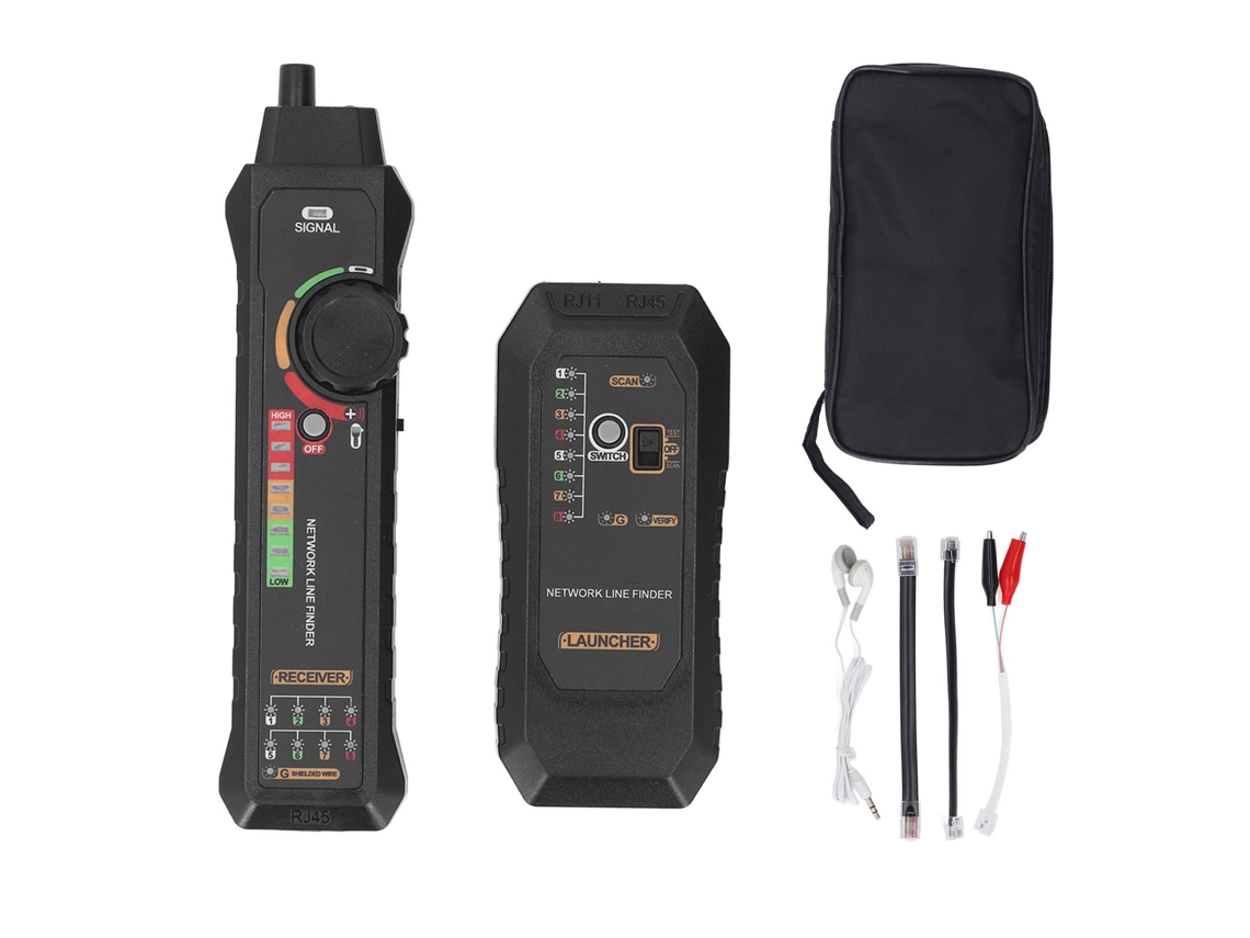 Comprobador Multifuncional De Cables De Red Ethernet Con Linterna Y Auriculares.