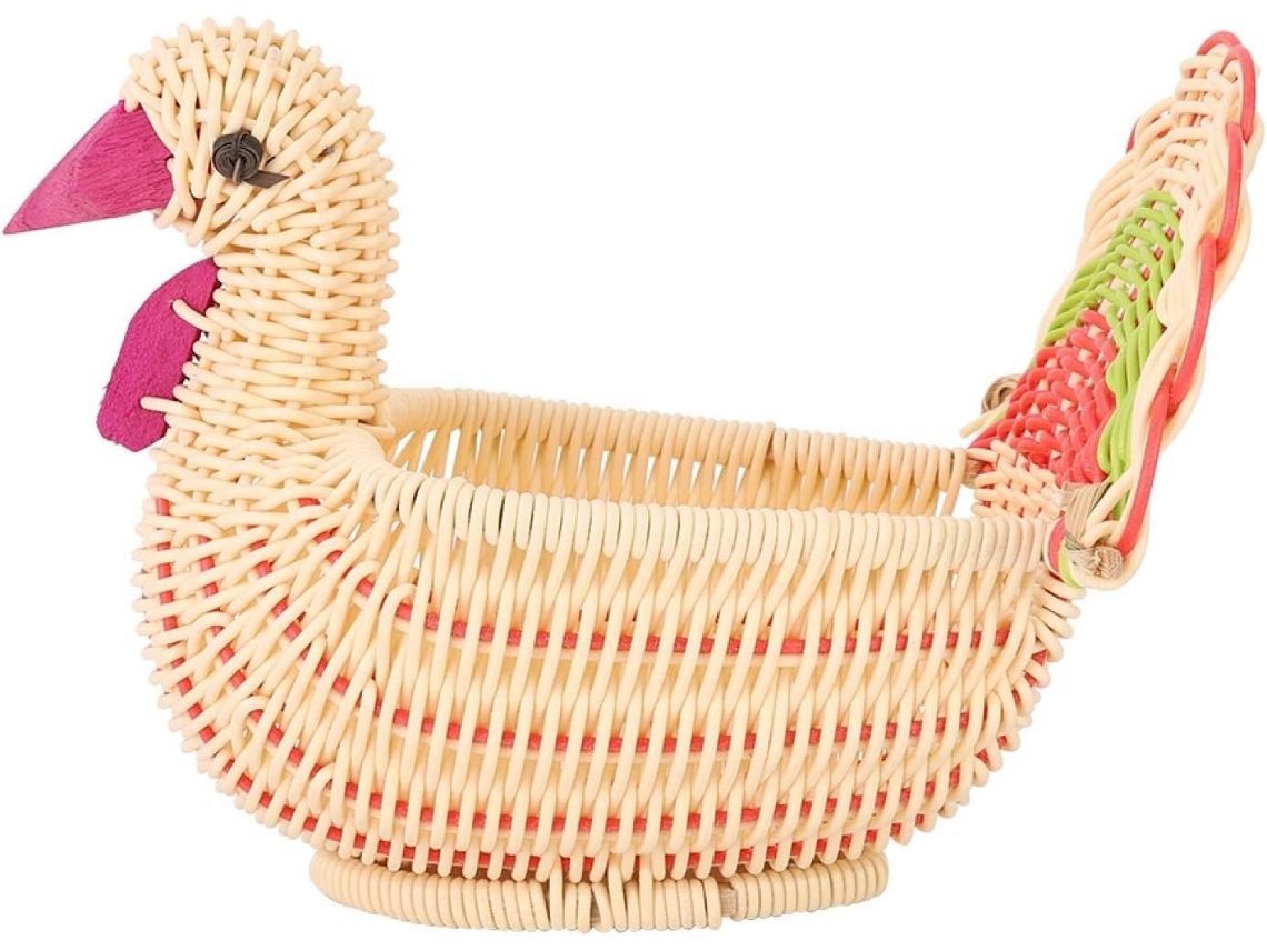 Cesta de frutas, cestas de mimbre para frutas, cesta de mimbre, para galletas, comida, galletas 22 x 13 x 17 cm