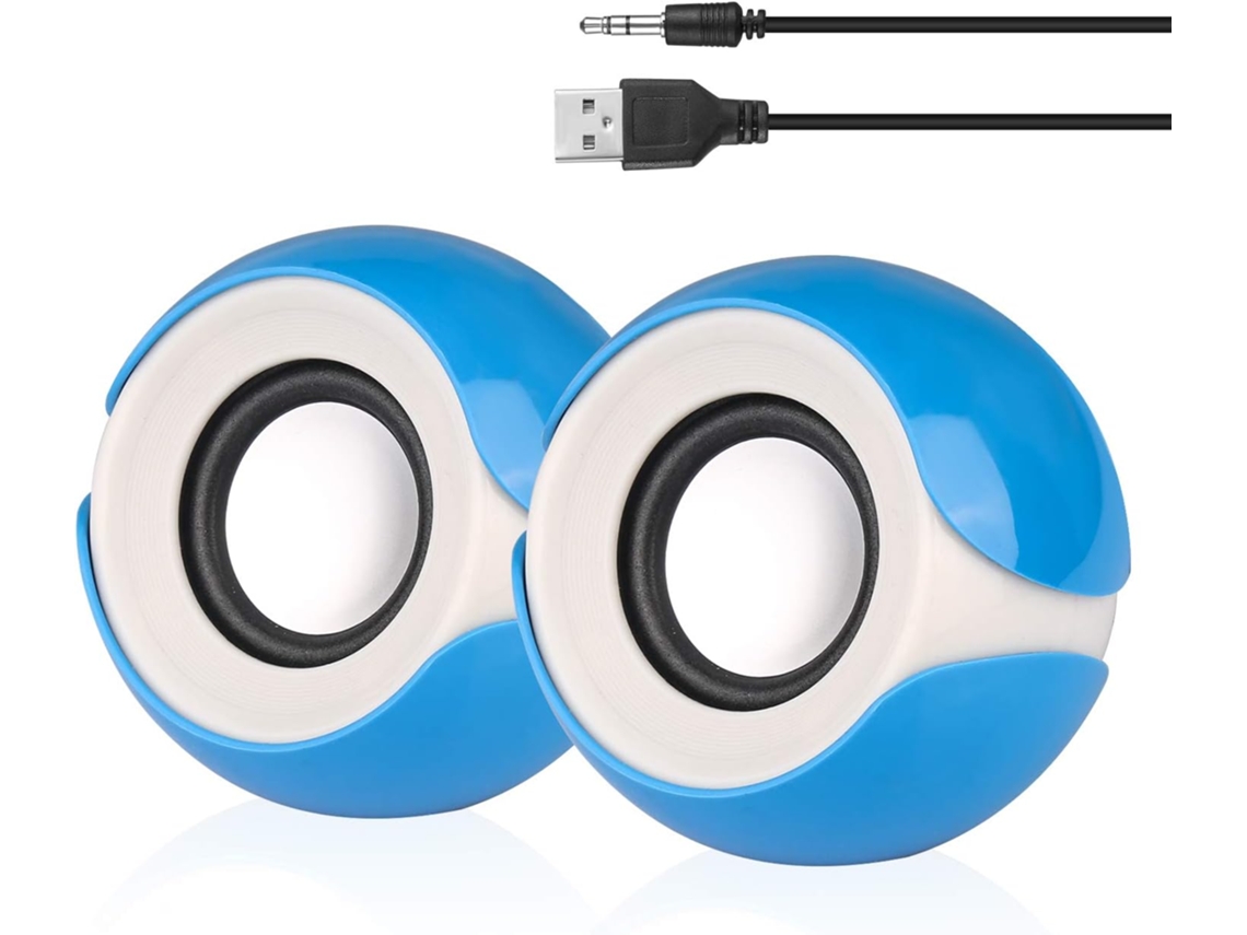 Altavoces USB para ordenador, altavoces pequeños para portátiles, ordenadores de sobremesa, netbooks y PC, minisistema de altavoces estéreo con control de volumen.