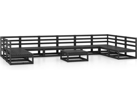 Conjunto 11 de muebles de jardín VIDAXL madera maciza de pino
