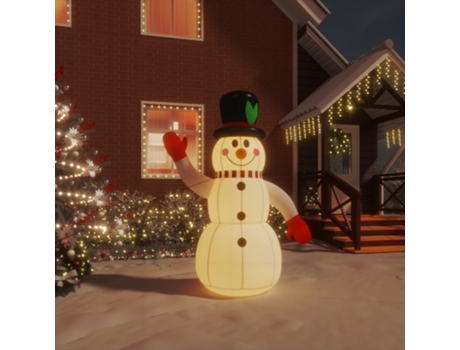 vidaXL Muñeco de nieve hinchable con LED 120 cm