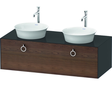DURAVIT Tulip blanco, mueble de baño colgado en la pared, ancho 1300 x profundidad 550mm, con 1x extraíble, con tirador, WT4983B
