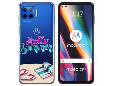 Carcasa Motorola Moto G 5G Plus TUMUNDOSMARTPHONE Dibujos Transparente Multicolor