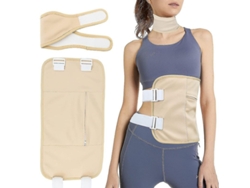 Fasst-kit De Paquete De Aceite De Ricino Para Cintura Y Cuello, Reutilizable Con Correa Ajustable Y Bolsillo