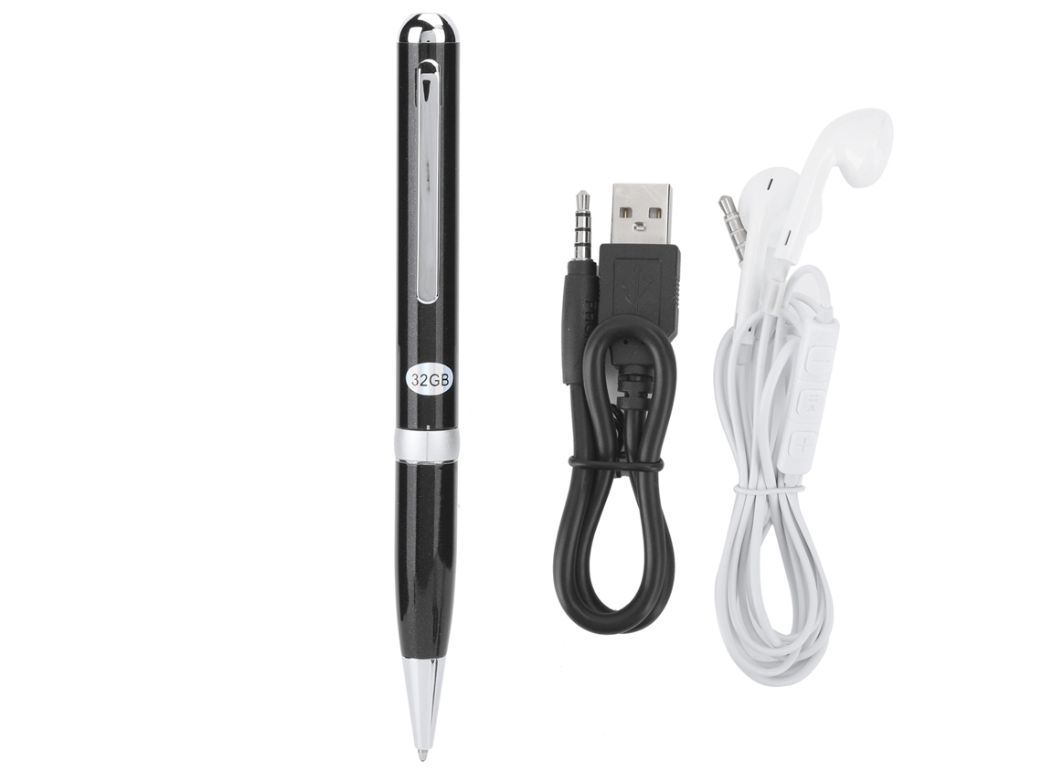 Caneta Gravadora Q96 Profissional 32gb Redução De Ruído Gravação Hd Áudio Pcm 20h Standby 30 Dias