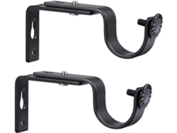 JEIIBRZUI Suporte ajustável para varão de cortina, para varões de 1 polegada (15-22 mm). ZEAICOS