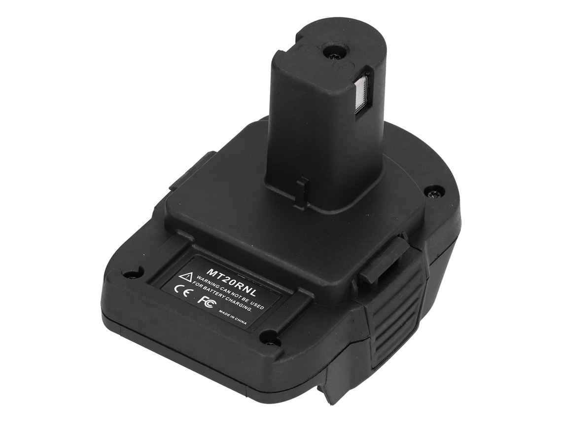 Adaptador Primerox MT20RNL para baterías Makita de 18 V, modelos BL1830, BL1840, BL1850, BL1860, y para baterías Ryobi de 18 V.
